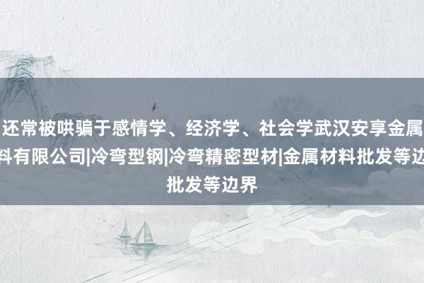 还常被哄骗于感情学、经济学、社会学武汉安享金属材料有限公司|冷弯型钢|冷弯精密型材|金属材料批发等边界